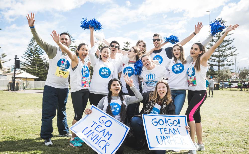 Team UNHCR runners take on the City2Surf in Sydney