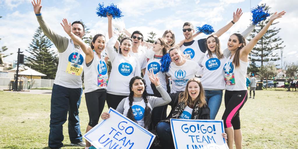 Team UNHCR runners take on the City2Surf in Sydney